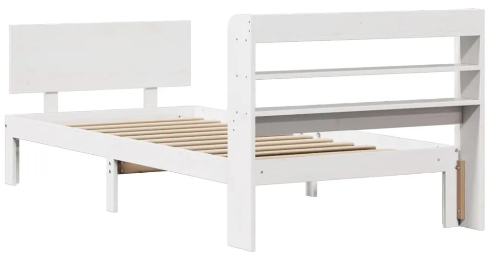 Estrutura cama c/ cabeceira 75x190 cm pinho maciço