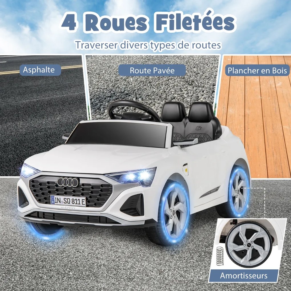 Jipe elétrico para maiores de 3 anos, motor duplo, 3 velocidades, suspensão de 4 molas, partida e parada lentas, buzina musical, luzes LED brancas