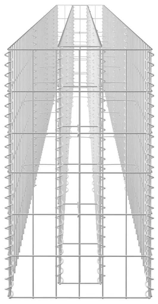 Canteiro elevado/cesto gabião 360x30x60 cm aço galvanizado