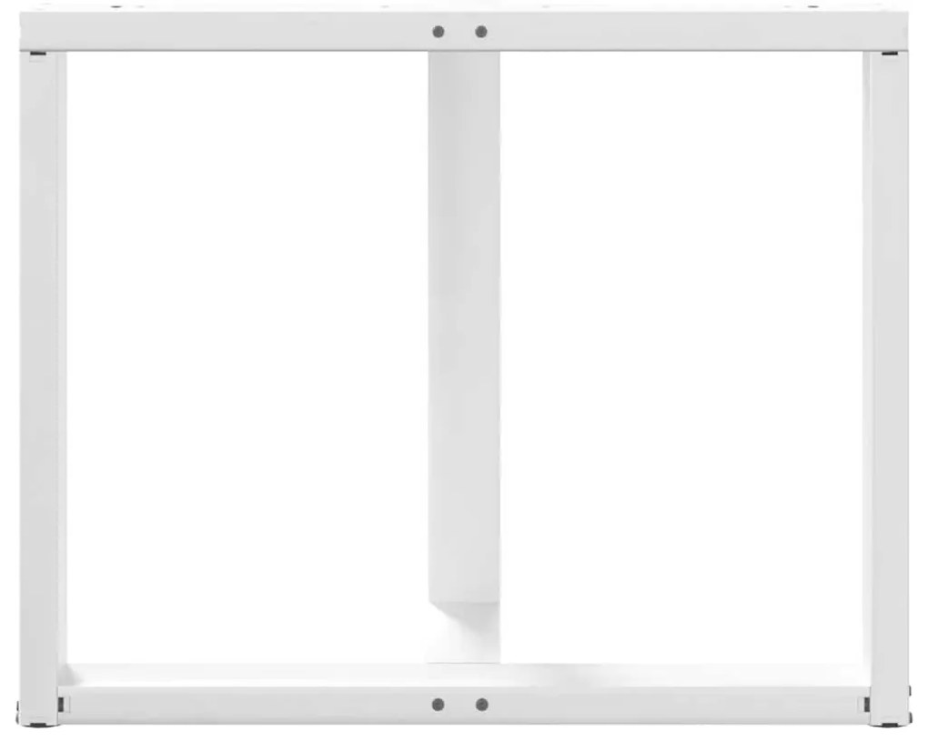 Pés para mesa de jantar em forma de T, 2 peças, branco, 100x35x(72-73)
