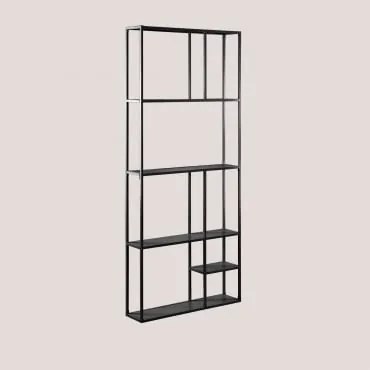 Estante Modular De Parede 80x180 Cm Em Aço Thura Negro-de-fumo - Sklum