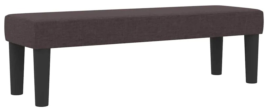 Cama Box Spring com Colchão &amp; Banco Castanho 140x200 cm Tecido