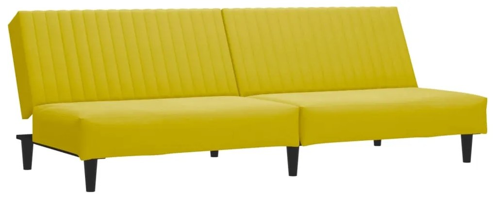 2 pcs conjunto de sofás veludo amarelo