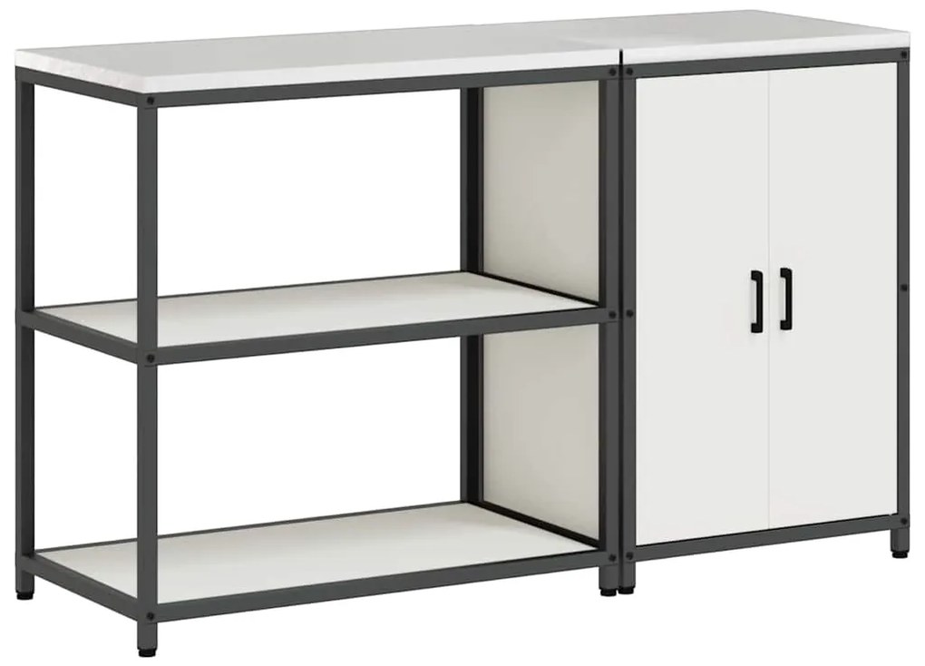 Conjunto de Armazenamento de Cozinha 2 pcs Branco