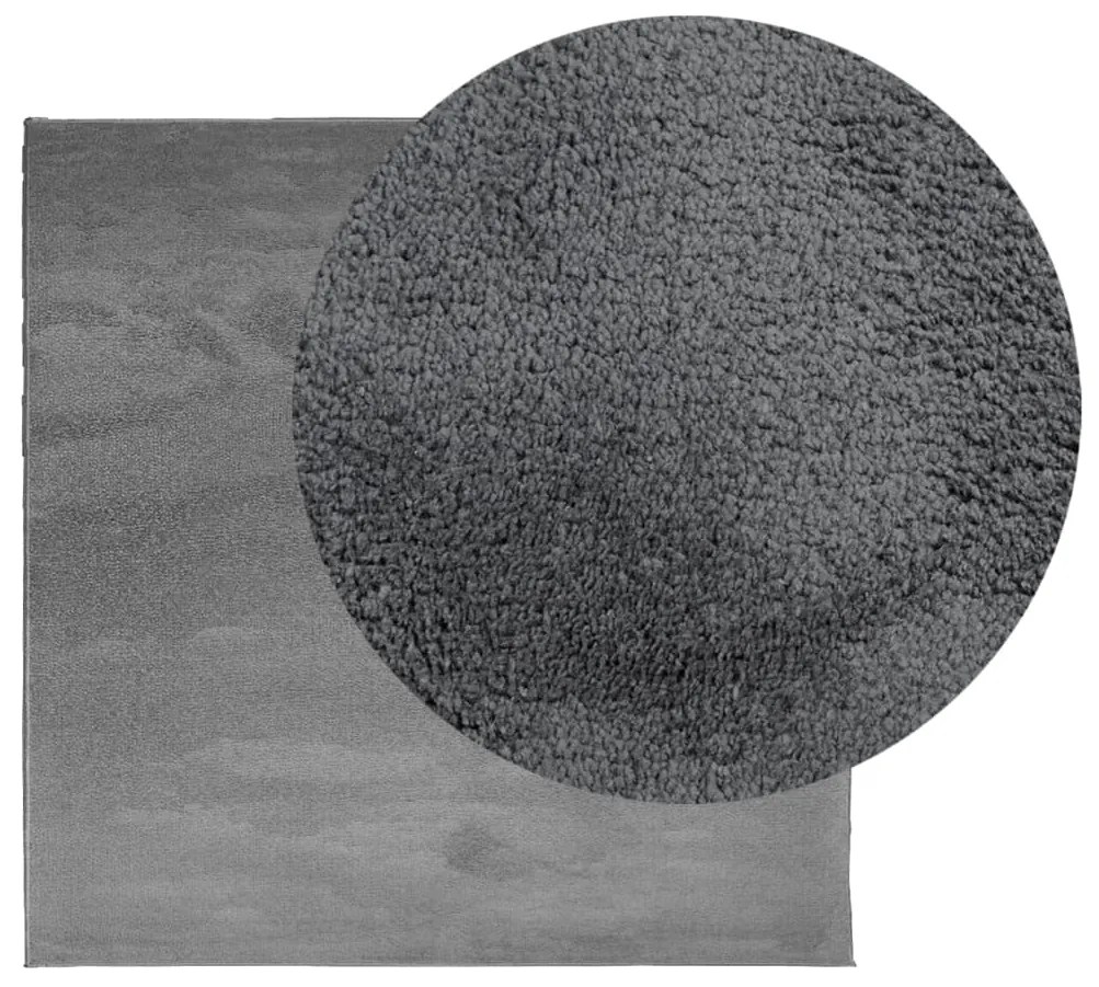 Tapete de pelo curto OVIEDO 120x120 cm antracite