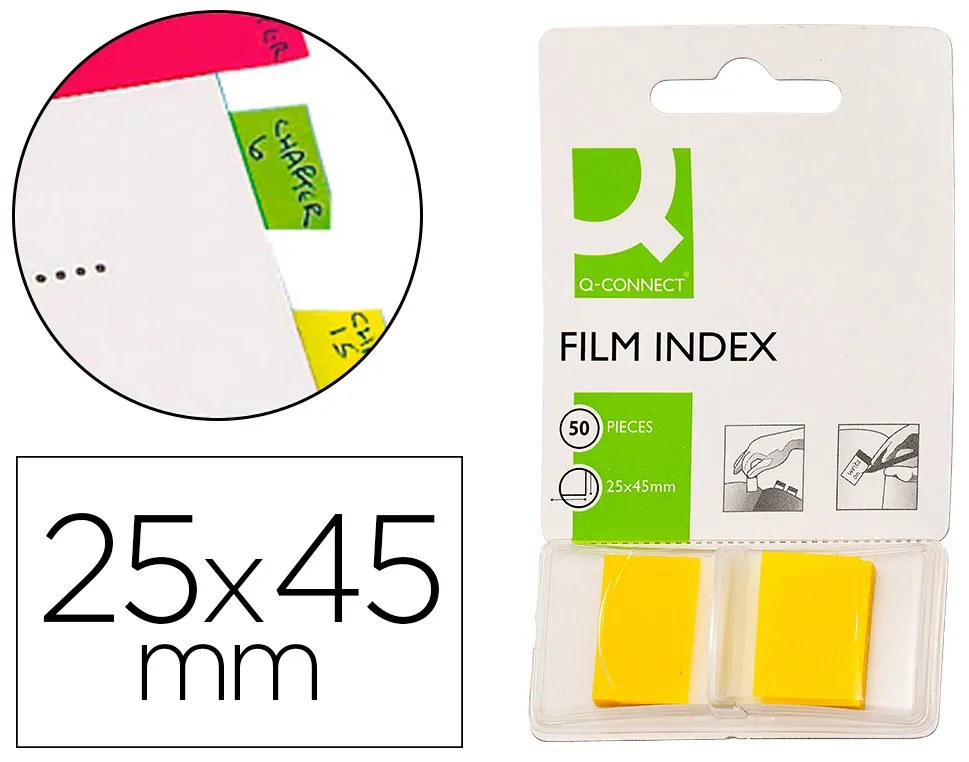 Bandas Separadoras Q-Connect Amarelas Dispensador de 50