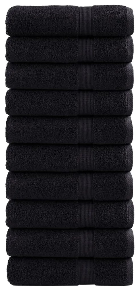 vidaXL Toalhas de banho premium SOLUND 10pcs 100x150 cm 600 gsm verde