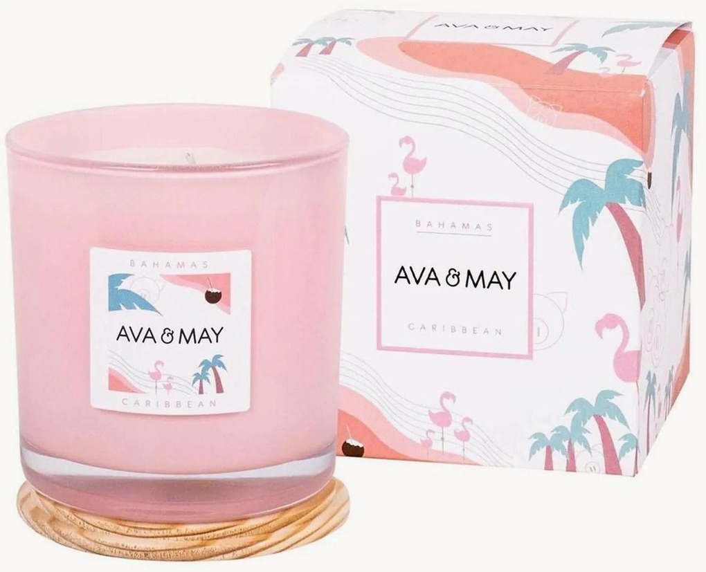 Vela perfumada de três pavios Bahamas (coco, monoi, baunilha)