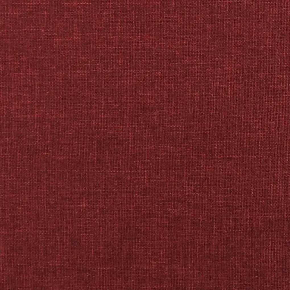 Sofá-cama 2 lugares com duas almofadas tecido vermelho tinto