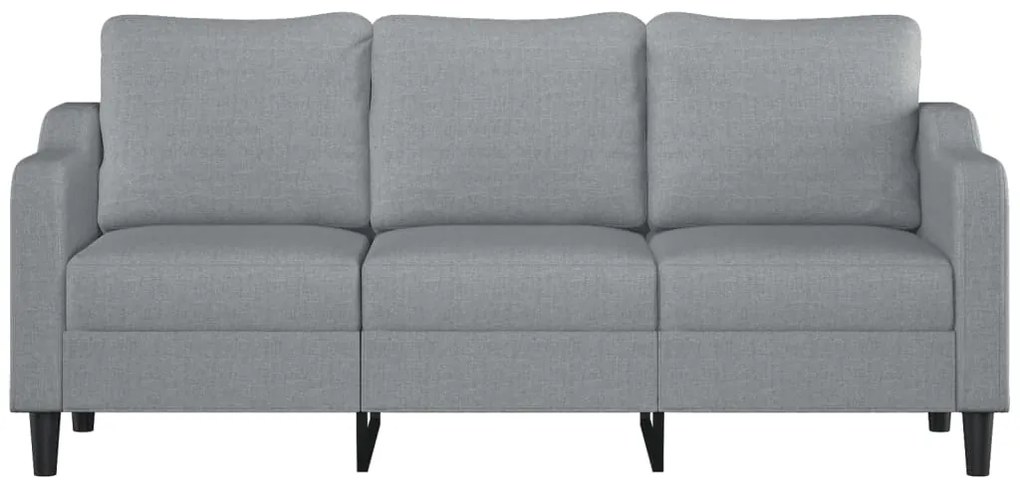 Sofá de 3 lugares 180 cm tecido cinza-claro