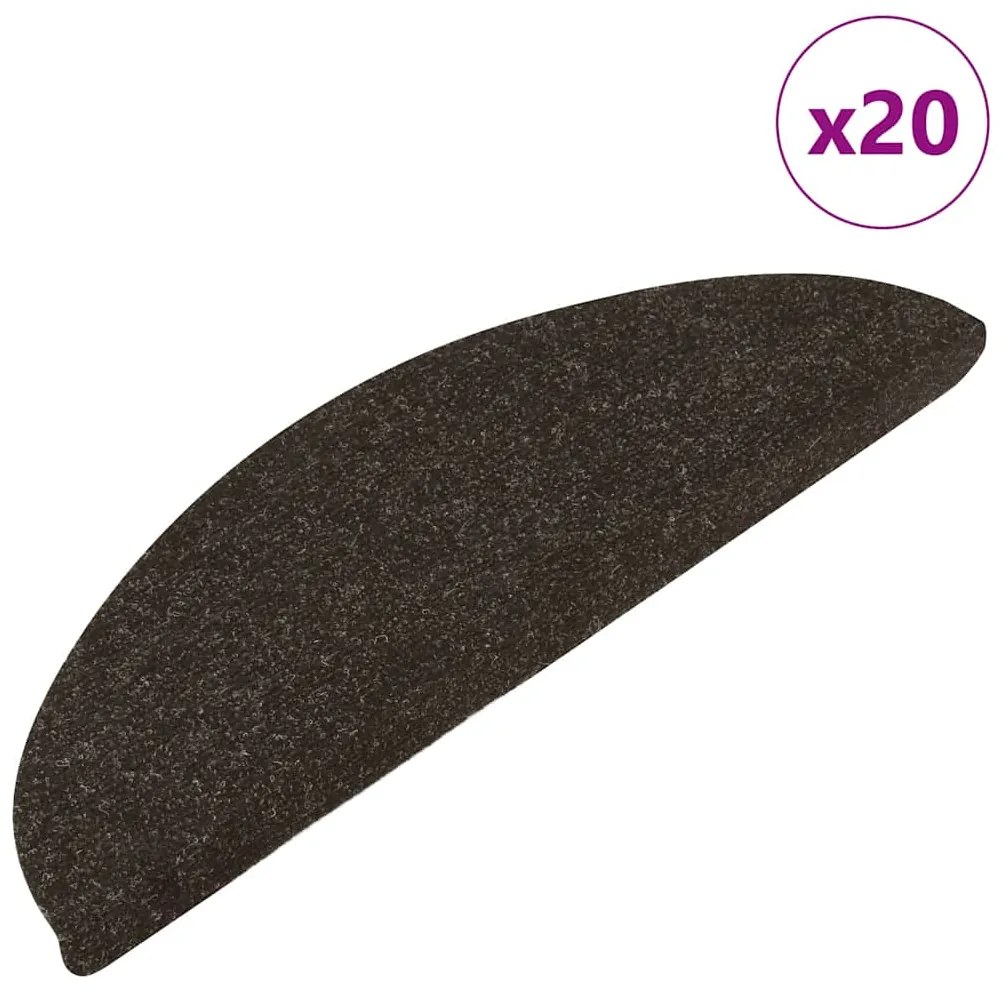 Tapetes de escada adesivos 20 pcs 56x17x3 cm antracite