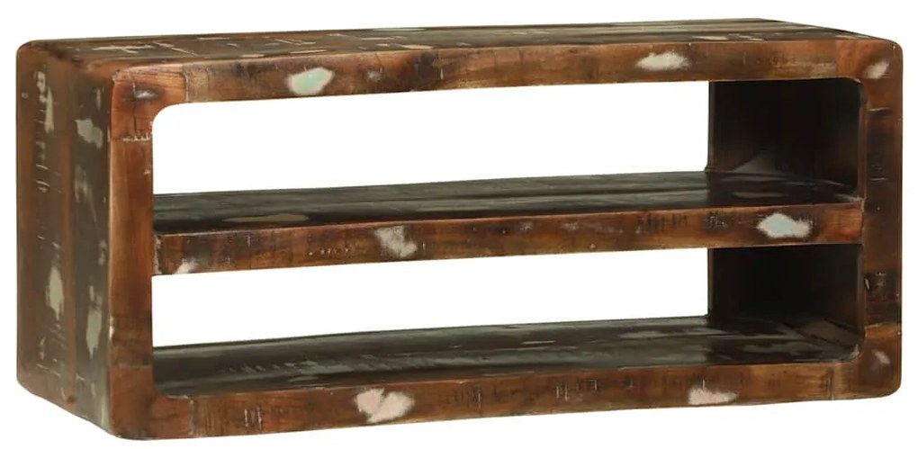 vidaXL Gabinete para TV 80 x 32 x 36 cm Madeira recuperada maciça