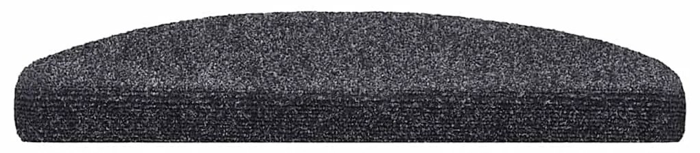 Tapetes de escada autoadesivos 20 pcs 65x21x4cm cinzento-escuro