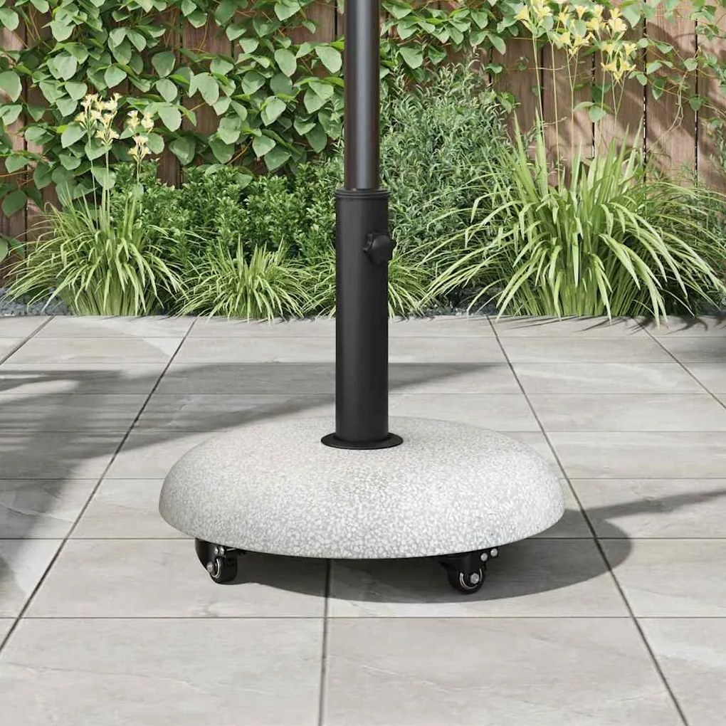 Base de Parasol com Rodas para Postes de 37/42/52/58mm - Cinza Claro e