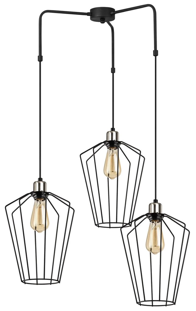 Candeeiro de Teto Fener – Preto Níquel – 68 x 25 cm