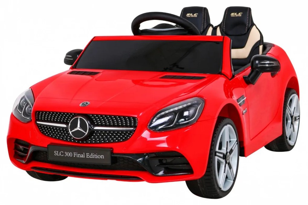 Carro elétrico para Crianças 12V Mercedes BENZ SLC300 Rodas de EVA, Assento de couro Vermelho