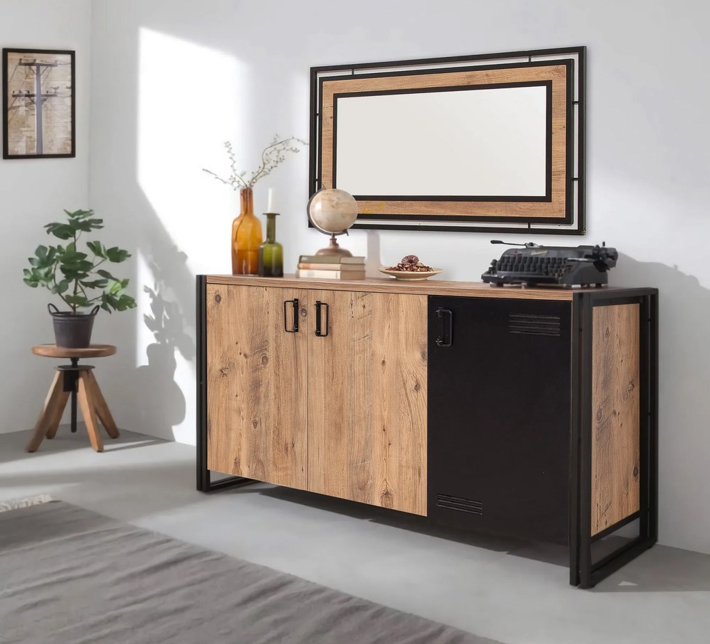 Console Cosmo – Atlantic Pine Black – 140x80x45 cm