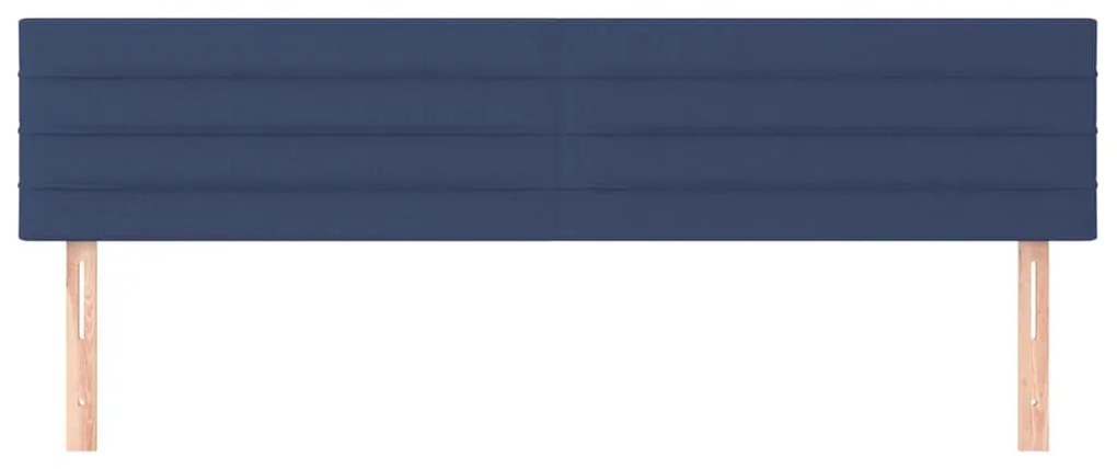 Cabeceira de cama 2 pcs tecido 80x5x78/88 cm azul