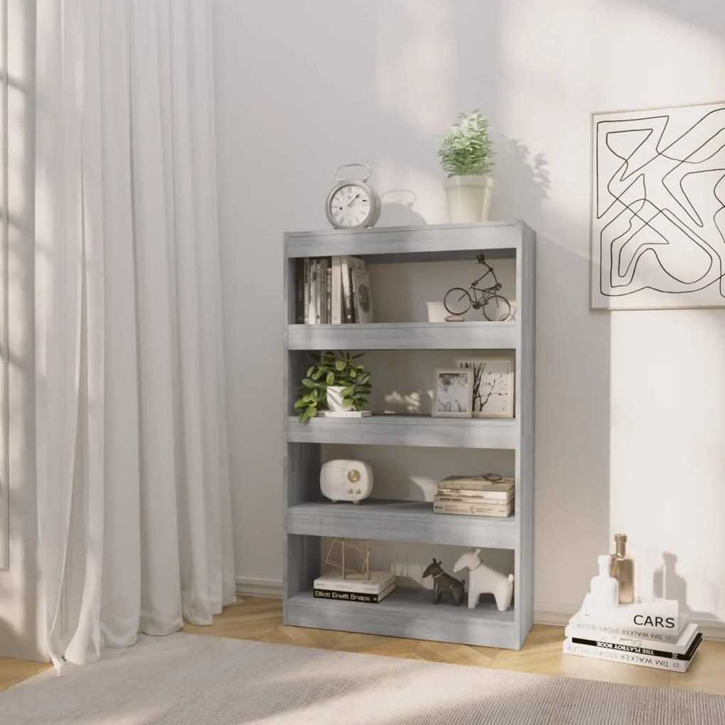 Estante/divisória 80x30x135cm derivados madeira cinzento sonoma