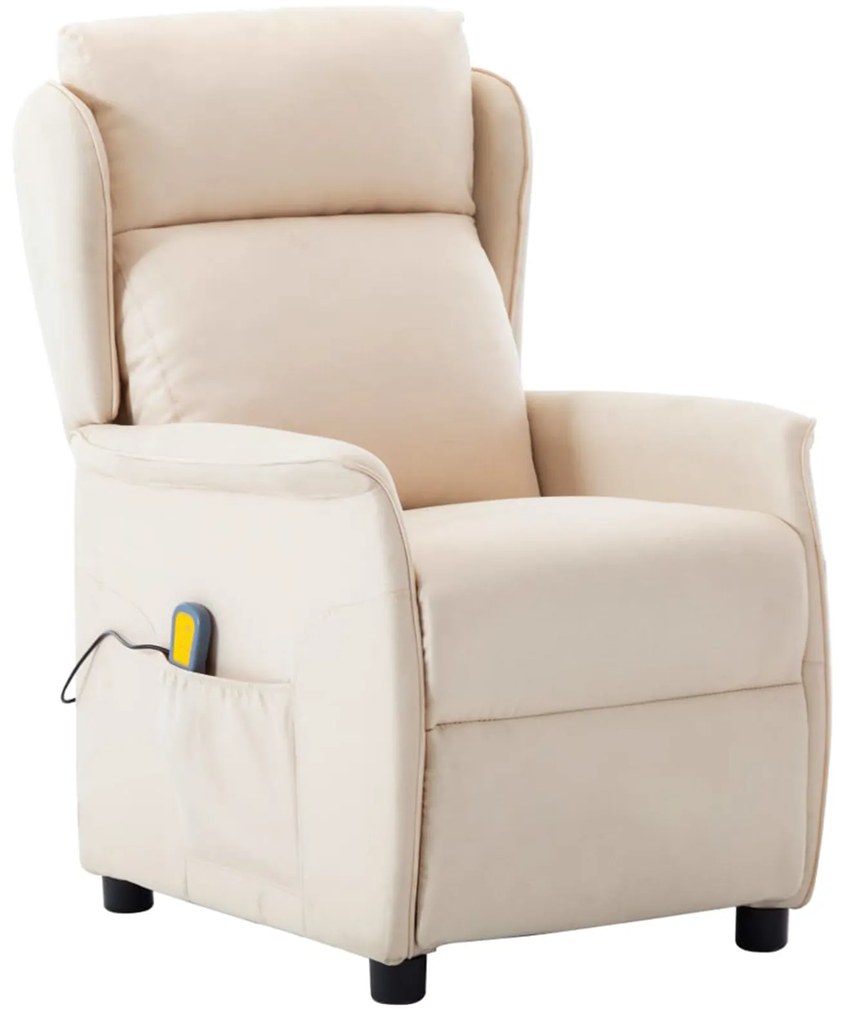Cadeira de Massagem Creme em Tecido