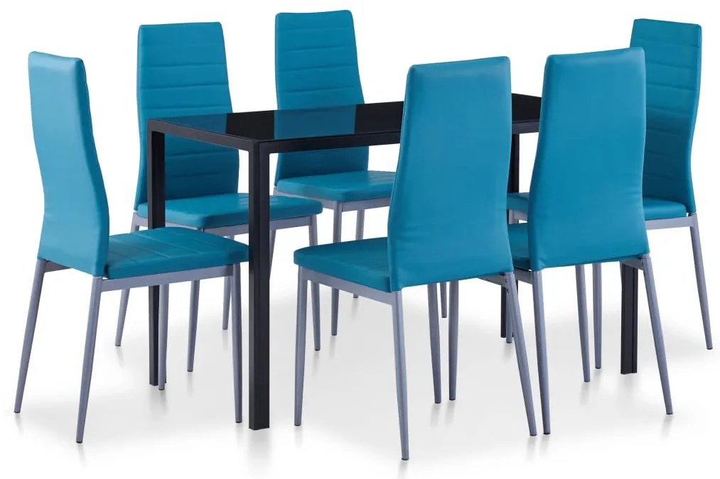 Conjunto de jantar 7 pcs azul
