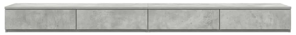 Gavetas para cama vidaXL Cinza Concreto 200x36,5x16,5 cm Madeira de En