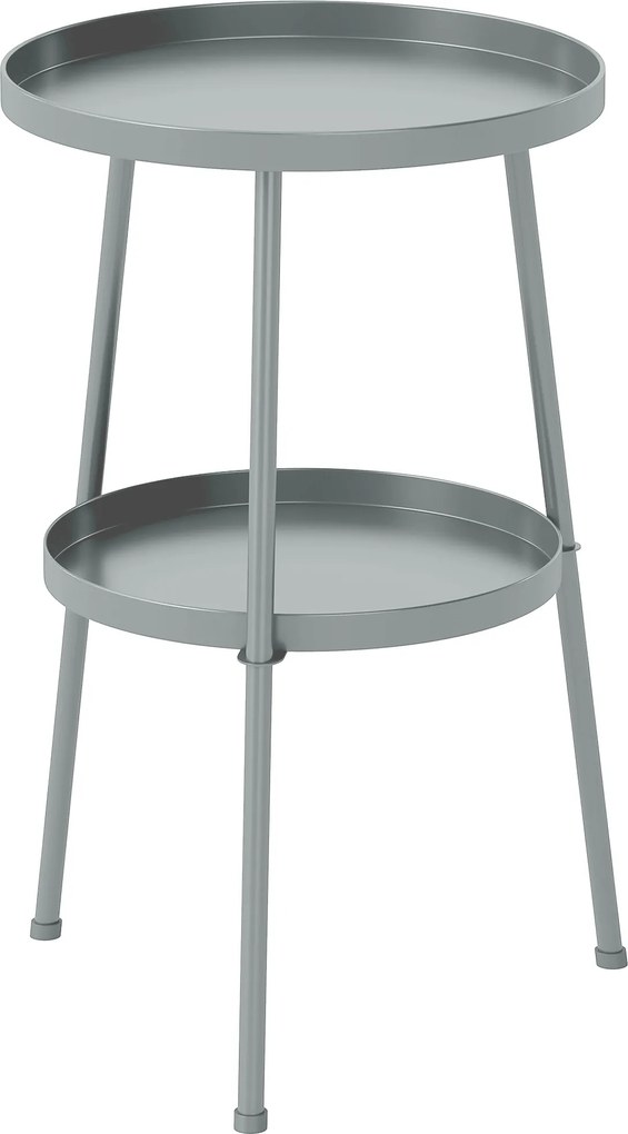 Outsunny Mesa de Jardim Ø36 cm, Mesa para Varanda em Metal, Mesa de Jantar Exterior, Mesa Redonda para Jardim Terraço Varanda Cinza Escuro | Aosom Portugal