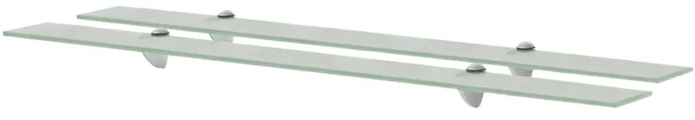 Prateleiras flutuantes 2 pcs vidro 100x10 cm 8 mm