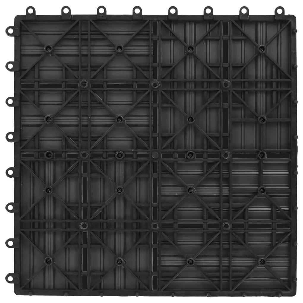 Ladrilhos de pavimento 11 pcs WPC 1m² 30x30 cm cinzento
