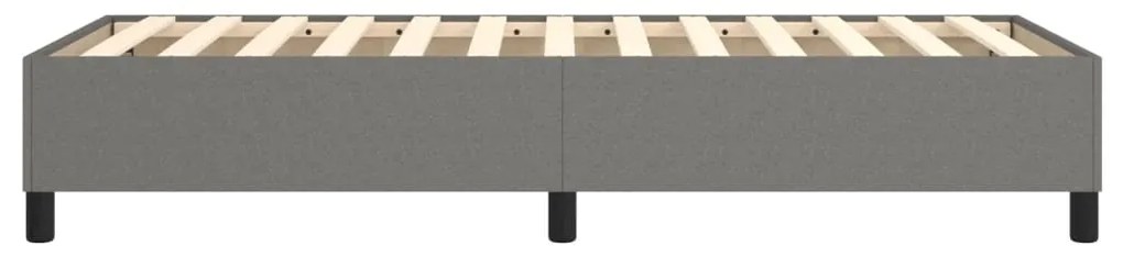 Estrutura de cama sem colchão 100x200 cm tecido cinzento-escuro