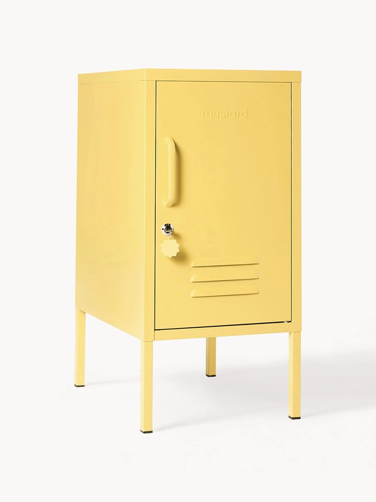 Mesa de cabeceira em metal com dobradiças à esquerda ou à direita The Shorty