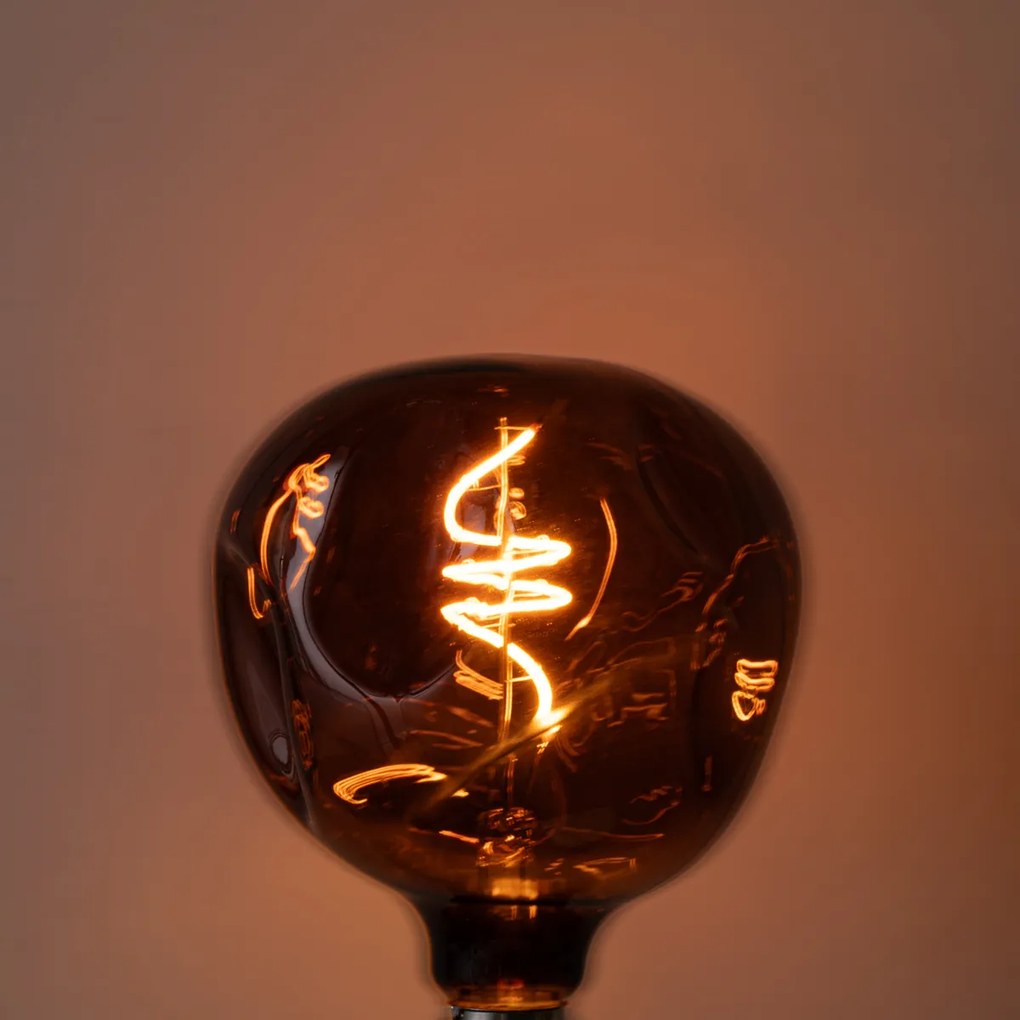 Lâmpadas LED E27 reguláveis T125 castanho 4W 120 lm 1800K