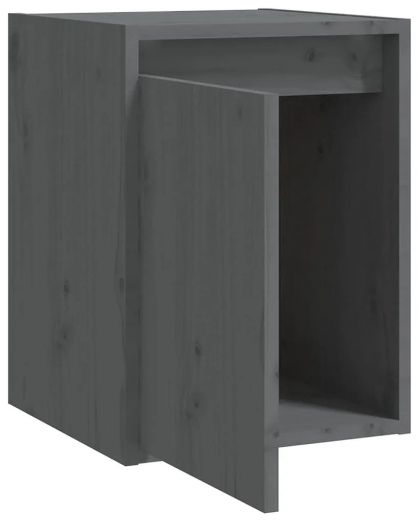 Armários de parede 2 pcs 30x30x40 cm pinho maciço cinza