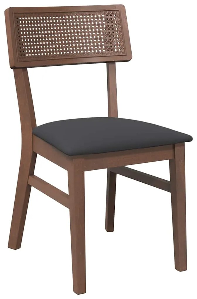 Cadeiras de jantar com almofadões 2 pcs madeira maciça castanho