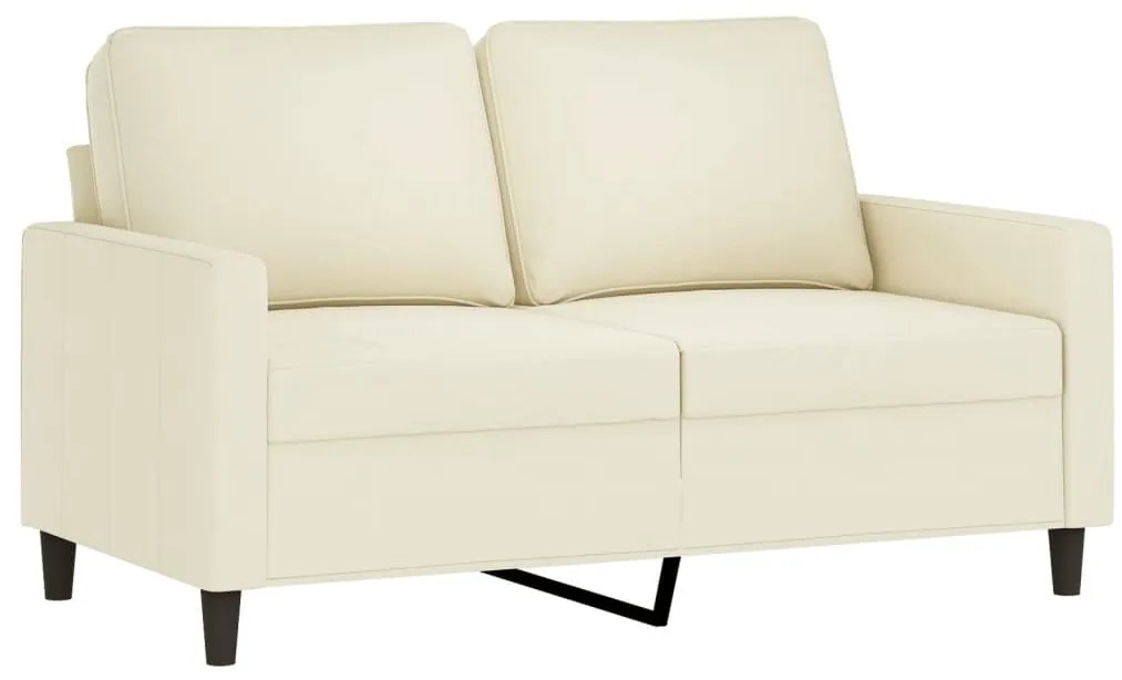 4 pcs conjunto de sofás veludo cor creme