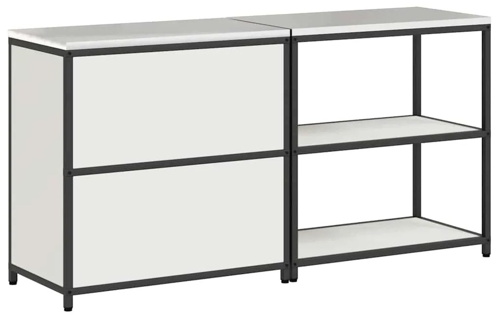 Conjunto de Armazenamento de Cozinha 2 pcs Branco