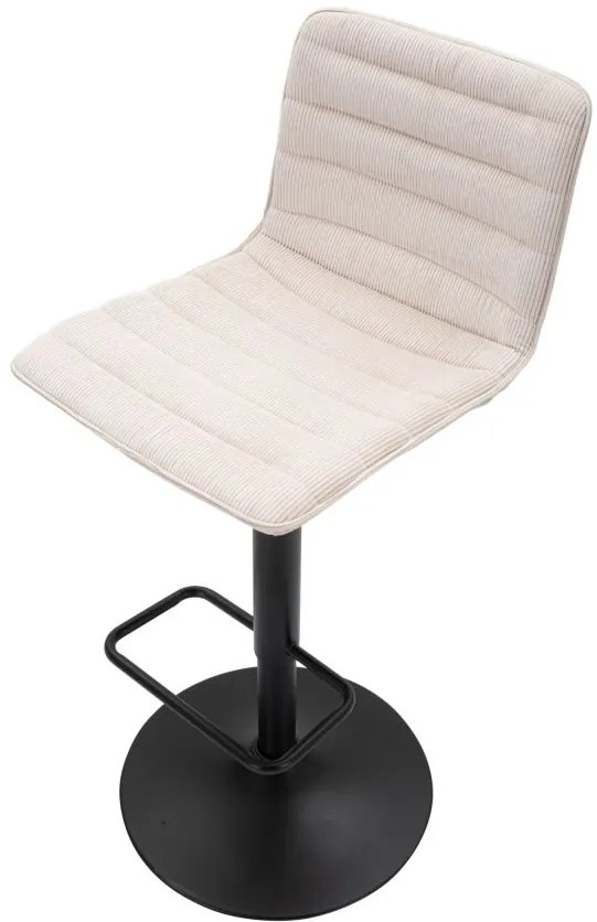 CONJUNTO 2 BANCOS DE BAR COM ELEVAÇÃO ALTA 43X49,5X85,5-107 (ASSENTO CM 61-82,5 CM) BRANCO