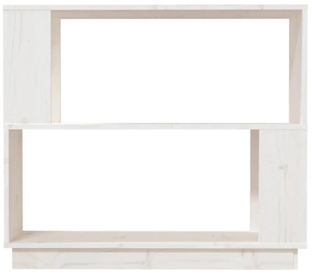 Estante/divisória 80x25x70 cm pinho maciço branco