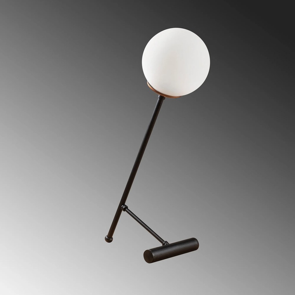 Candeeiro de Mesa Golf – Preto/Branco – 30 x 30 cm