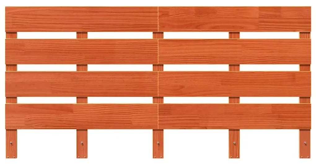 Cabeceira de Madeira Sólida de Pinheiro, 140cm, Castanho Envernizado