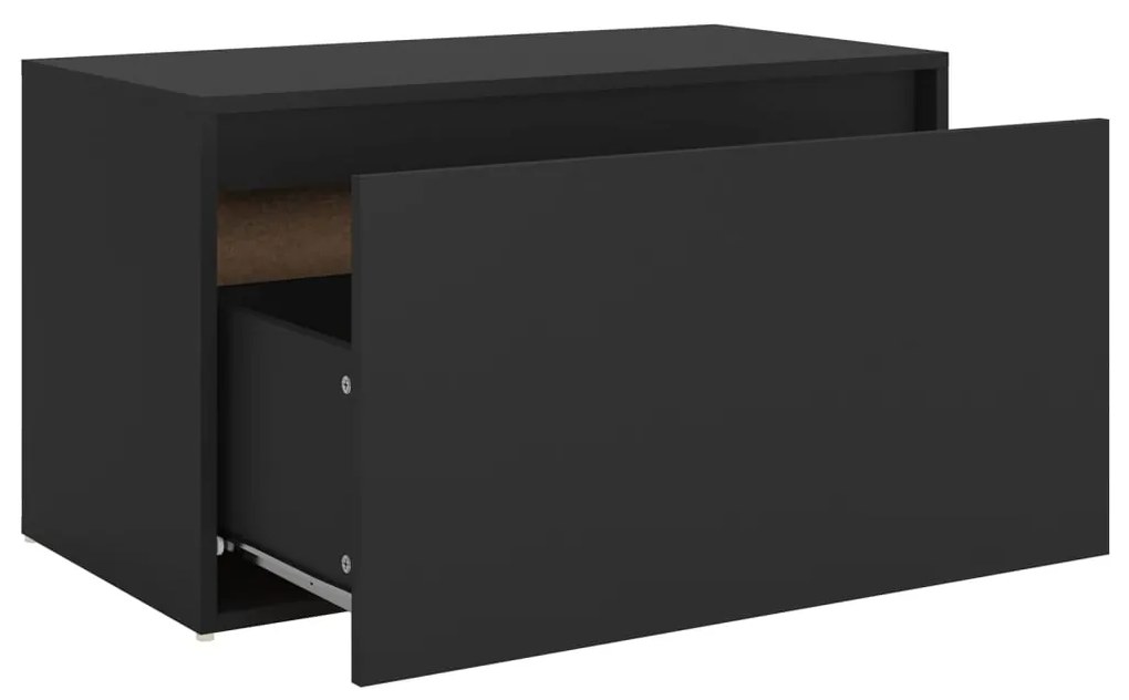 Banco de corredor 80x40x45 cm derivados de madeira preto