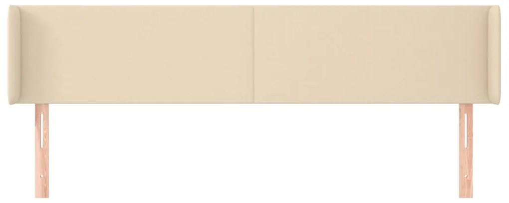 Cabeceira de cama c/ abas tecido 203x16x78/88 cm creme