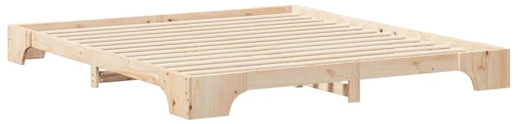 Estrutura de cama de chão Castanho 180 x 220 cm
