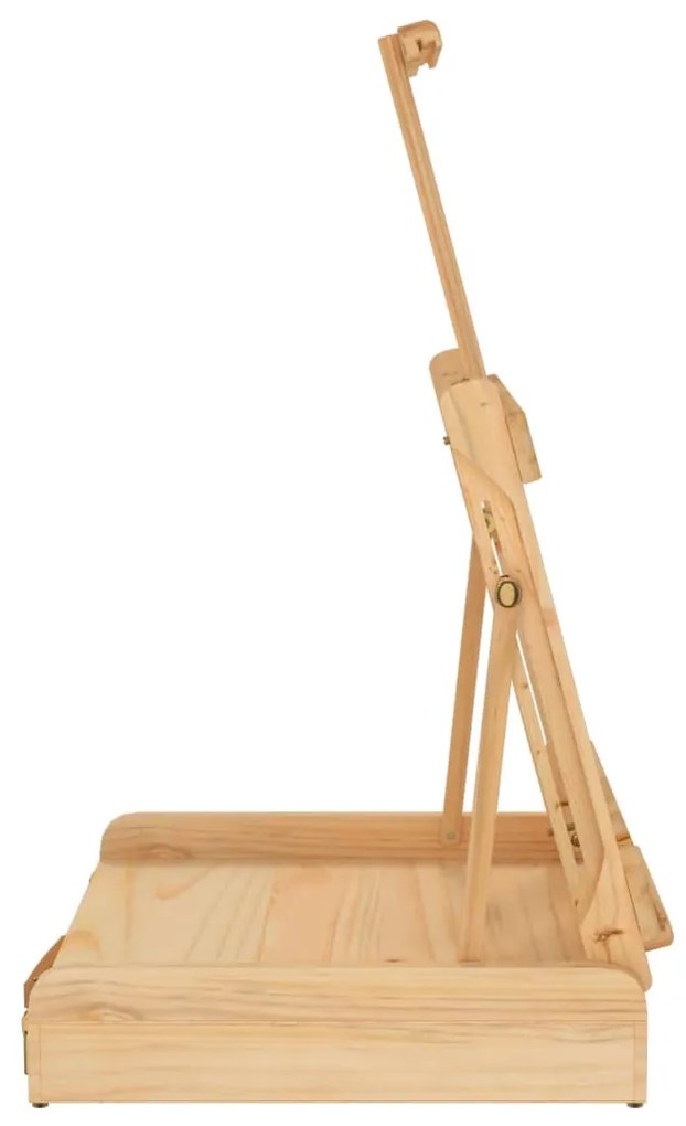 Cavalete de mesa com gaveta 41,5x37x12 cm pinho maciço