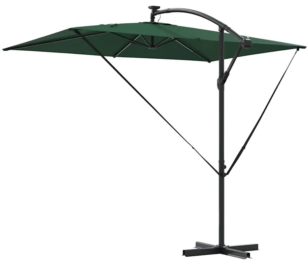 Guarda-sol de Bananeira Cantilever Verde 294 x 200 x 254 cm