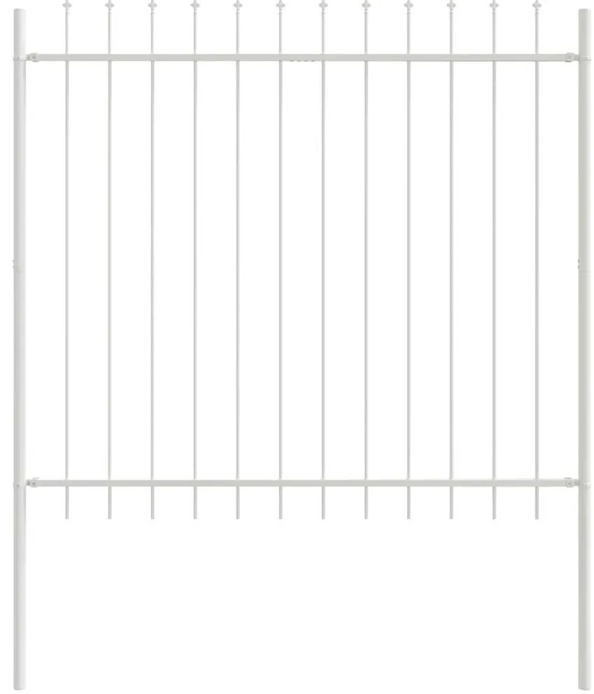 Cerca de Jardim com Topo de Lança - Branca, 11,9 x 1,5 m, Aço