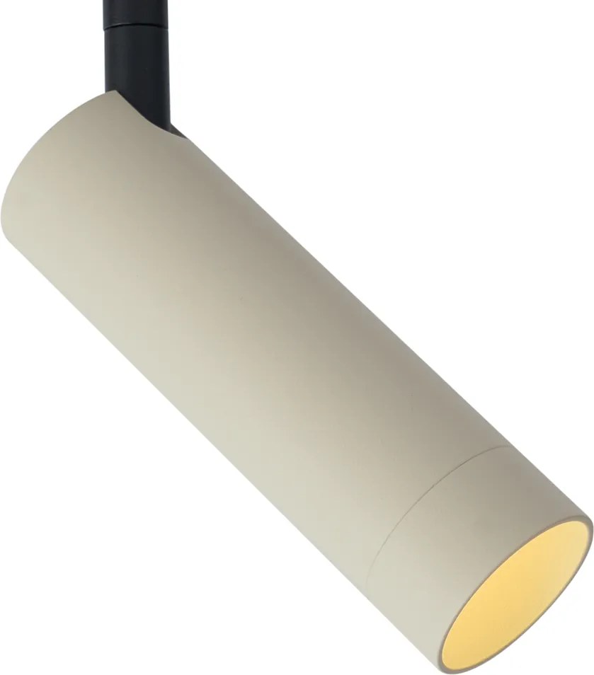 Sistema de calhas de iluminação moderno com 6 focos bege monofásico - Slimline Uzzy