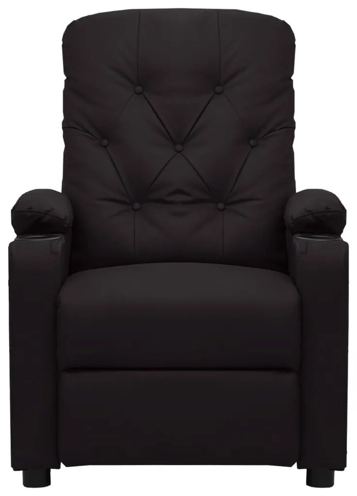 Poltrona massagens elevatória couro artificial preto