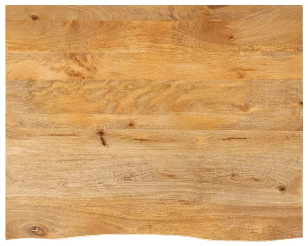 vidaXL Tampo de mesa c/ borda viva 100x80x3,8 cm mangueira maciça