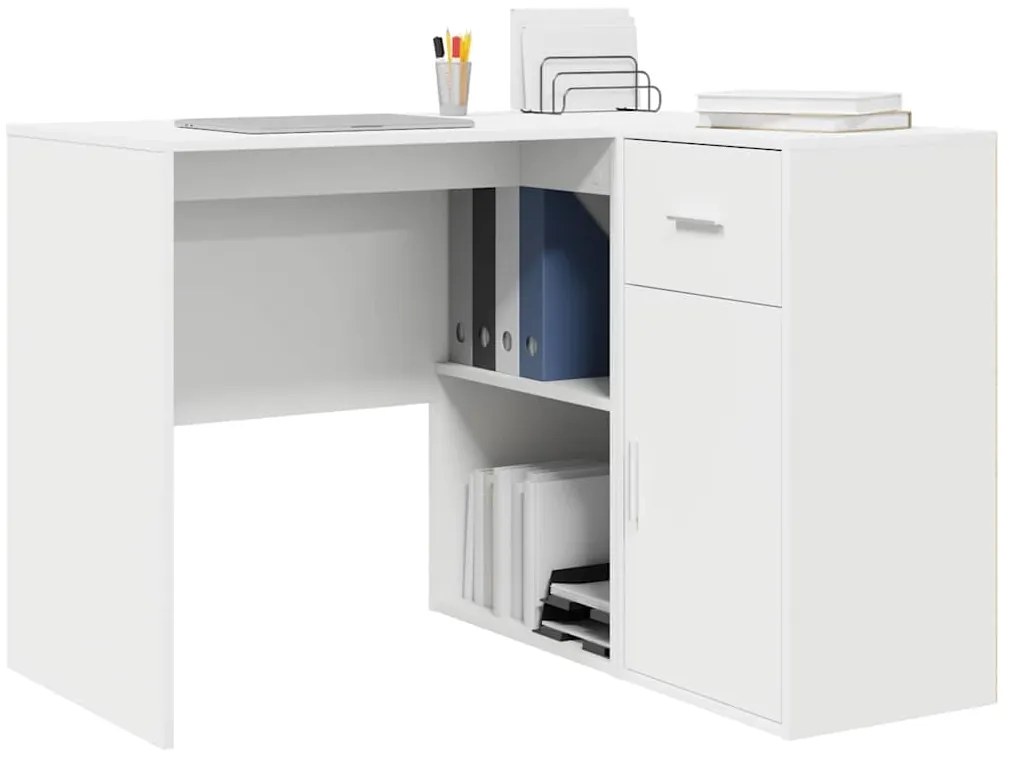 mesa de canto Branca 102x88x75 cm Madeira de Engenharia